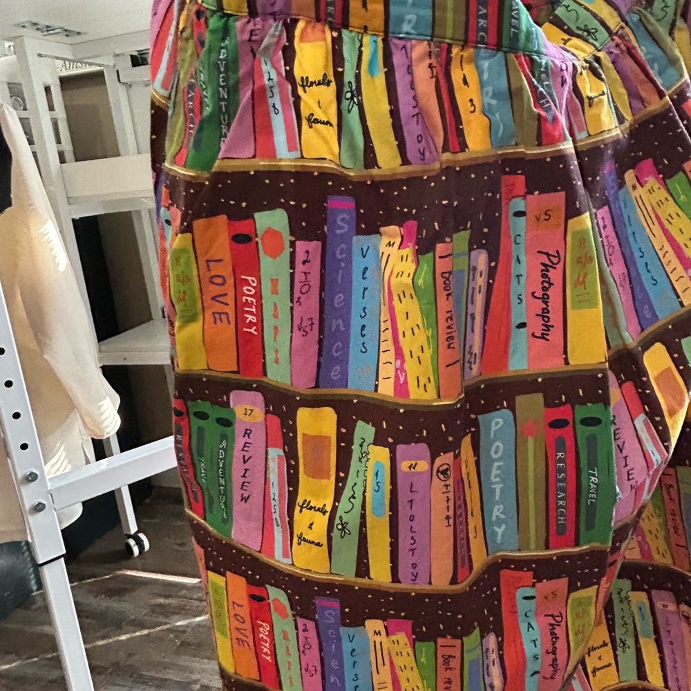 Colorful Book Print Women's Skirt - Picture 2 of 11